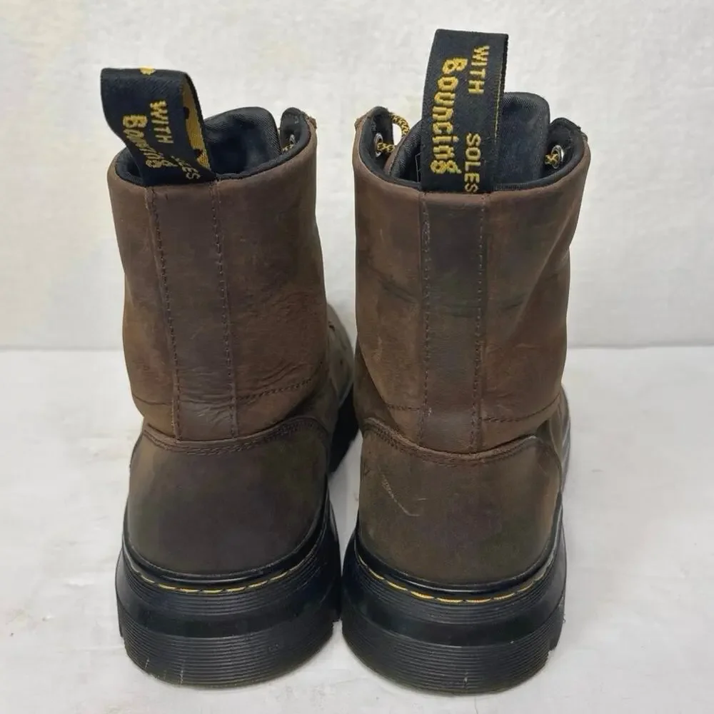 Dr. Martens AW004 AirWair Combs Combat Brown Leather Boots Men's Shoes Size US10